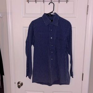Calvin Klein Men’s Blue Striped Dress Shirt Sz Large (16 32/33 sleeves)
